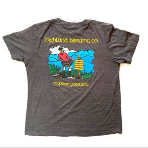 HIGHLAND BREWING COMPANY Size L IPA Expose Yourself T-shirt Asheville NC Beer